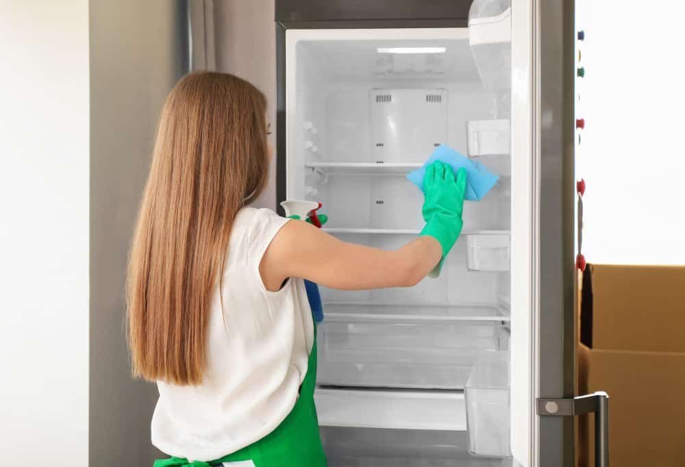 Kühlschrank und Gefrierfach bei der Wohnungsabgabe